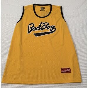 Invisible Bully Bad Boy Biggie Smalls 72 Basketball Jersey Yellow Men's Size M